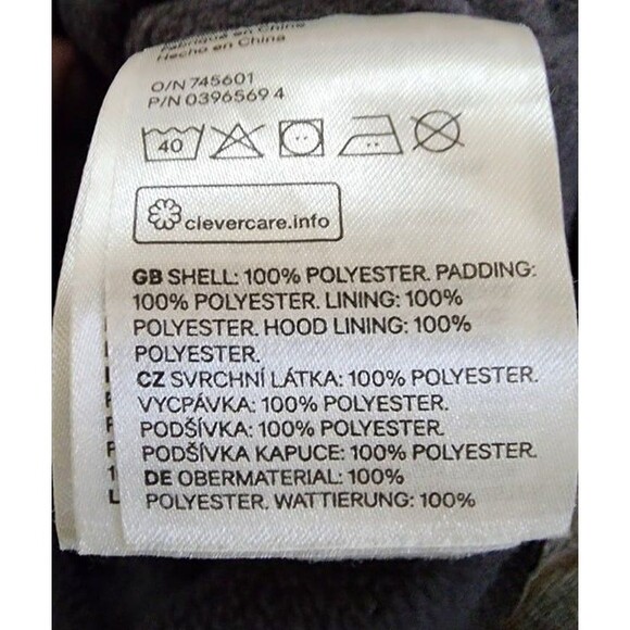 H&M Little Boys Grey Marl Padded Jacket Size: 9-12 Months - Picture 8 of 8